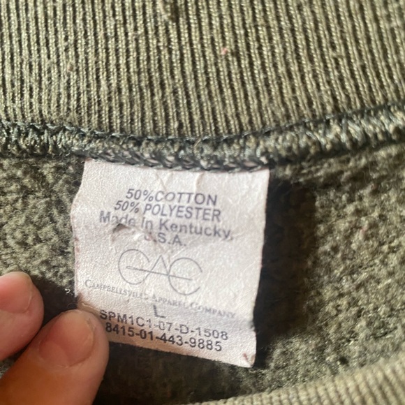 Vintage USMC Army Green Pullover - Picture 3 of 4